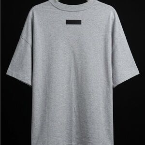Fear of God Grey Oversized Crewneck Tee with Black Logo to front in size M!